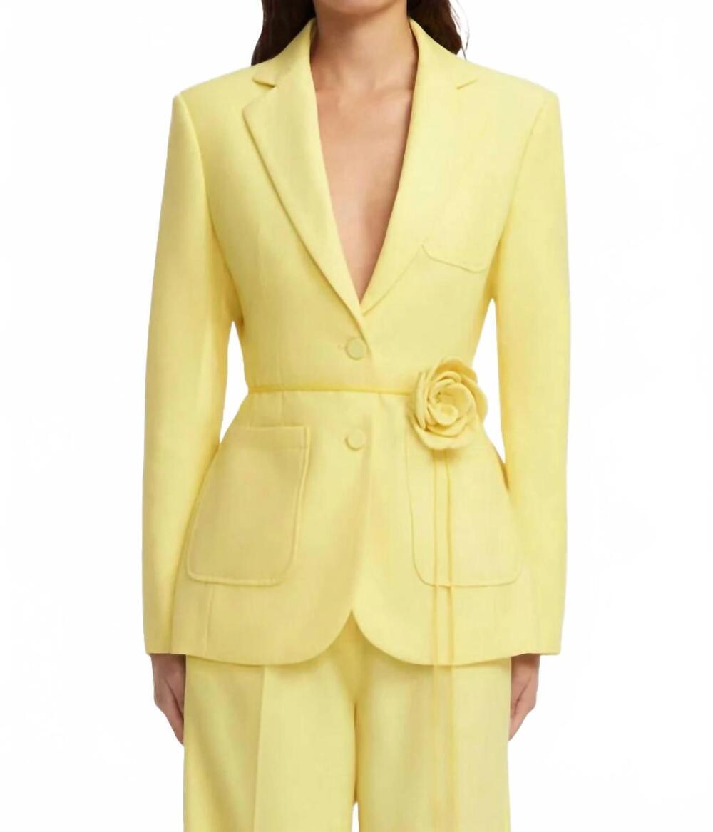 NEW LEO LIN vesper fitted blazer in limoncello
